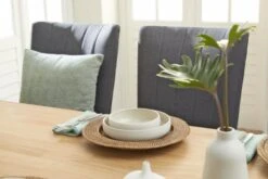 Chaise NORDRUP Tissu Gris/naturel -Royal Oak || DODO || Basic Soldes Magasin 137493