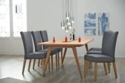 Chaise NORDRUP Tissu Gris/naturel -Royal Oak || DODO || Basic Soldes Magasin 137503