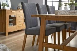 Chaise NORDRUP Tissu Gris/naturel -Royal Oak || DODO || Basic Soldes Magasin 137513