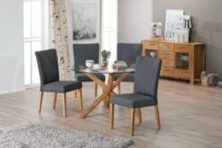 Chaise NORDRUP Tissu Gris/naturel -Royal Oak || DODO || Basic Soldes Magasin 137514