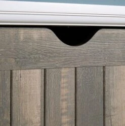 Commode ORLANDO 3 Tiroirs Blanc/gris -Royal Oak || DODO || Basic Soldes Magasin 137785