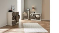 Commode OLDEKROG 6 Tiroirs Blanc/gris -Royal Oak || DODO || Basic Soldes Magasin 137787 1