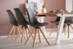 Chaise DREJHUS Tissu Gris Anthracite/naturel -Royal Oak || DODO || Basic Soldes Magasin 138022