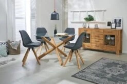 Chaise DREJHUS Tissu Gris Anthracite/naturel -Royal Oak || DODO || Basic Soldes Magasin 138024