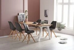 Chaise DREJHUS Tissu Gris Anthracite/naturel -Royal Oak || DODO || Basic Soldes Magasin 138026