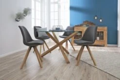 Chaise DREJHUS Tissu Gris Anthracite/naturel -Royal Oak || DODO || Basic Soldes Magasin 138031