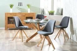 Chaise DREJHUS Tissu Gris Anthracite/naturel -Royal Oak || DODO || Basic Soldes Magasin 138034