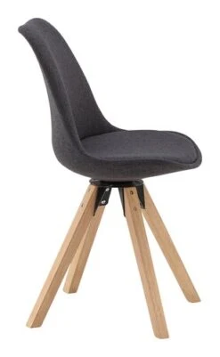 Chaise DREJHUS Tissu Gris Anthracite/naturel -Royal Oak || DODO || Basic Soldes Magasin 138035