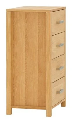 Royal Oak Commode 4 Tiroirs HUGGET étroit Chêne -Royal Oak || DODO || Basic Soldes Magasin 139437