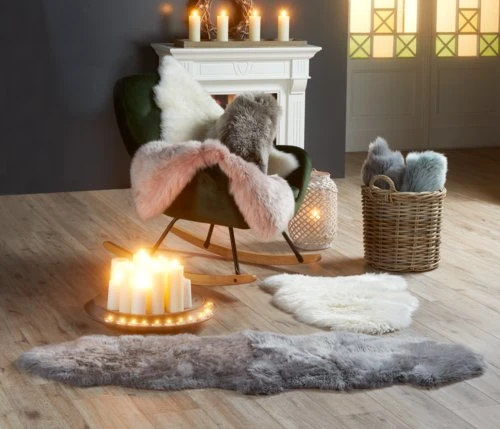 Peau D'agneau KEJSERLIND 50x160 Gris 2 Peau D'agneau KEJSERLIND 50x160 Gris – Image 2