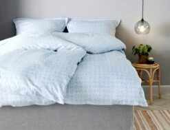 Parure De Lit Satin TINA 240x220 Bleu -Royal Oak || DODO || Basic Soldes Magasin 148110