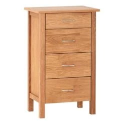 Royal Oak Commode 4 Tiroirs KAGERUP étroit Chêne