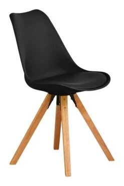 Chaise BLOKHUS Noir/naturel