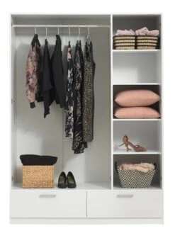 Armoire ELLESTED 144x200 Blanc -Royal Oak || DODO || Basic Soldes Magasin 160185