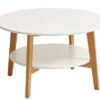 Table Basse JEGIND Ø80 Blanc/naturel