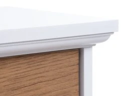 Meuble à Chaussures OLDEKROG 3 Compartiments Blanc/chêne -Royal Oak || DODO || Basic Soldes Magasin 162041