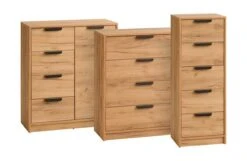 Commode 5 Tiroirs étroits JENSLEV Chêne -Royal Oak || DODO || Basic Soldes Magasin 162120 2