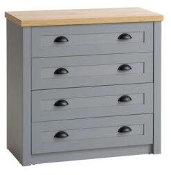 Commode 4 Tiroirs MARKSKEL Gris
