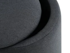 Pouf GISLEV Ø36 A/rangement Tissu Asphalte -Royal Oak || DODO || Basic Soldes Magasin 162154