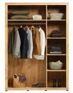 Armoire LINTRUP 157x220 Chêne -Royal Oak || DODO || Basic Soldes Magasin 162200