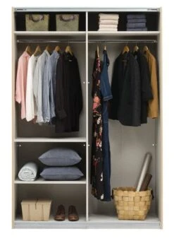 Armoire SALTOV 150x222 Chêne/noir -Royal Oak || DODO || Basic Soldes Magasin 162309