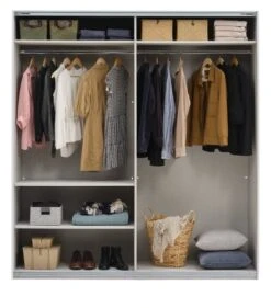 Armoire SALTOV 204x222 Blanc -Royal Oak || DODO || Basic Soldes Magasin 162313