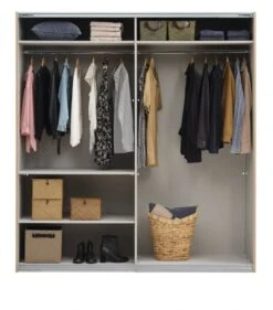 Armoire SALTOV 204x222 Chêne/noir -Royal Oak || DODO || Basic Soldes Magasin 162317