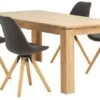 LINTRUP L190/280 Table Chêne +4 DREJHUS Chaises Anthracite
