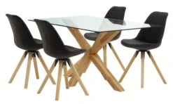 Royal Oak Table AGERBY 90x160 Verre/chêne -Royal Oak || DODO || Basic Soldes Magasin 163814