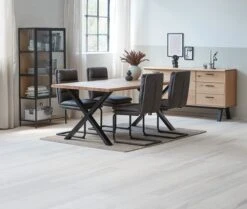 Royal Oak Buffet SANDBY 2 Portes + 3 Tiroirs Chêne Naturel/noir -Royal Oak || DODO || Basic Soldes Magasin 165016 1