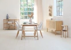 GADESKOV L200 Table Chêne + 4 KASTRUP Chaises Blanc -Royal Oak || DODO || Basic Soldes Magasin 165034