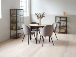 Étagère TRAPPEDAL 5 Tablettes Chêne/noir -Royal Oak || DODO || Basic Soldes Magasin 165154 1