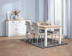 Buffet MARKSKEL 3 Portes Blanc/coloris Chêne -Royal Oak || DODO || Basic Soldes Magasin 165159