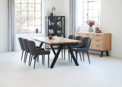 Royal Oak Buffet SANDBY 2 Portes + 3 Tiroirs Chêne Naturel/noir -Royal Oak || DODO || Basic Soldes Magasin 165161