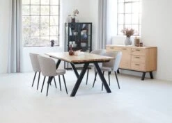 Royal Oak Buffet SANDBY 2 Portes + 3 Tiroirs Chêne Naturel/noir -Royal Oak || DODO || Basic Soldes Magasin 165162 1