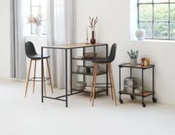 Table De Bar TRAPPEDAL 60x120 Chêne/noir -Royal Oak || DODO || Basic Soldes Magasin 165246
