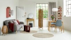 Chaise JONSTRUP Bleu Clair/chêne -Royal Oak || DODO || Basic Soldes Magasin 166679 1