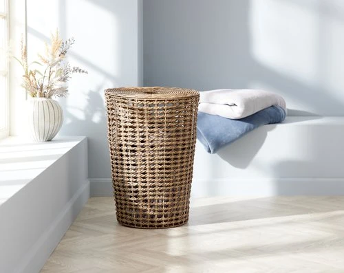 Panier à Linge CURT Ø40xH55cm A/couv. 3 Panier à Linge CURT Ø40xH55cm A/couv. – Image 3