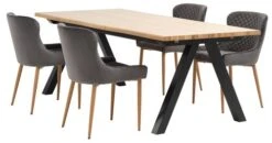 Royal Oak Table SANDBY 100x210 Chêne Naturel/noir -Royal Oak || DODO || Basic Soldes Magasin 168060