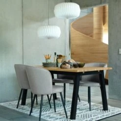 Chaise RISSKOV Tissu Gris Clair/noir -Royal Oak || DODO || Basic Soldes Magasin 169256