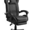 Chaise Gaming HALLUM A/support Jambes Noir