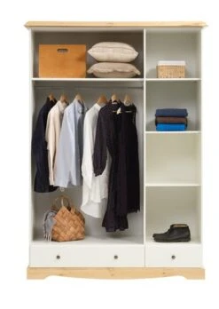 Armoire ROLD 154x216 Blanc/pin -Royal Oak || DODO || Basic Soldes Magasin 179680