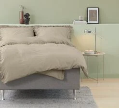 Parure De Lit ELMA Coton Lavé 240x220 Sable -Royal Oak || DODO || Basic Soldes Magasin 181538