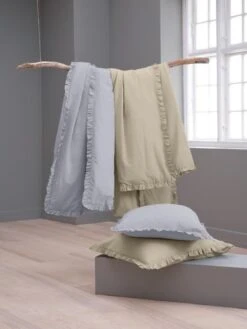 Parure De Lit ELMA Coton Lavé 240x220 Sable -Royal Oak || DODO || Basic Soldes Magasin 181539