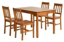 TYLSTRUP L118 Table Coloris Café + 4 TYLSTRUP Chaises Café -Royal Oak || DODO || Basic Soldes Magasin 182103 1