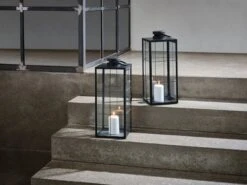 Lanterne VILLADS L20xL20xH50cm Noir -Royal Oak || DODO || Basic Soldes Magasin 182494