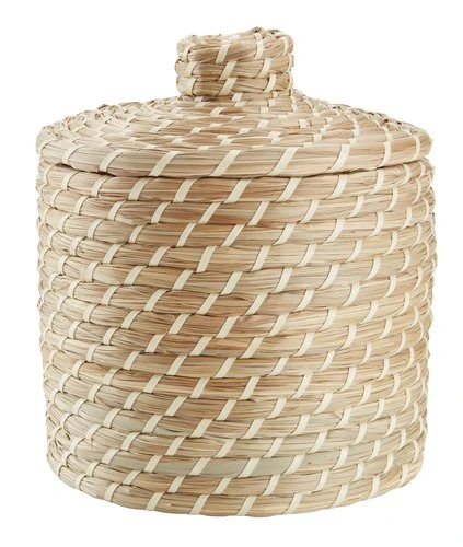 Boîte Rangement NICOLAI Ø20xH23cm Paille 1 Boîte Rangement NICOLAI Ø20xH23cm Paille