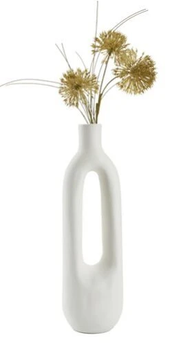 Vase INGEMAR L10xL8xH34cm Blanc -Royal Oak || DODO || Basic Soldes Magasin 182716
