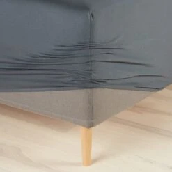 Drap-housse Jersey JETTE 90x200x35 Gris