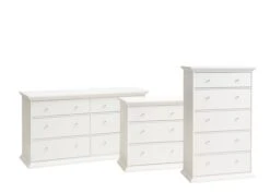 Commode 3+3 Tiroirs FREDENSBORG Blanc -Royal Oak || DODO || Basic Soldes Magasin 185887 1